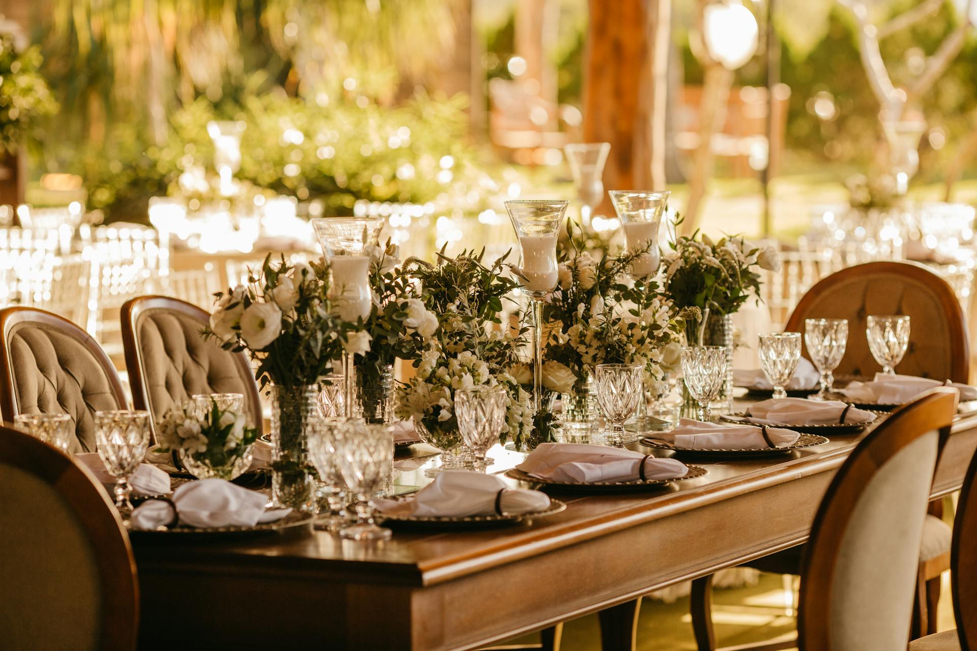 Intimate dinner table with vintage-inspired styling