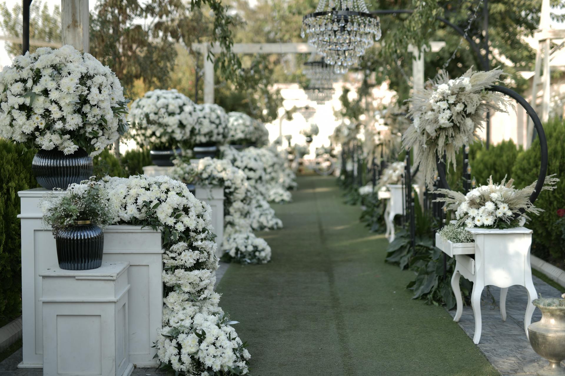 Soft pastel wedding decorations with elegant details