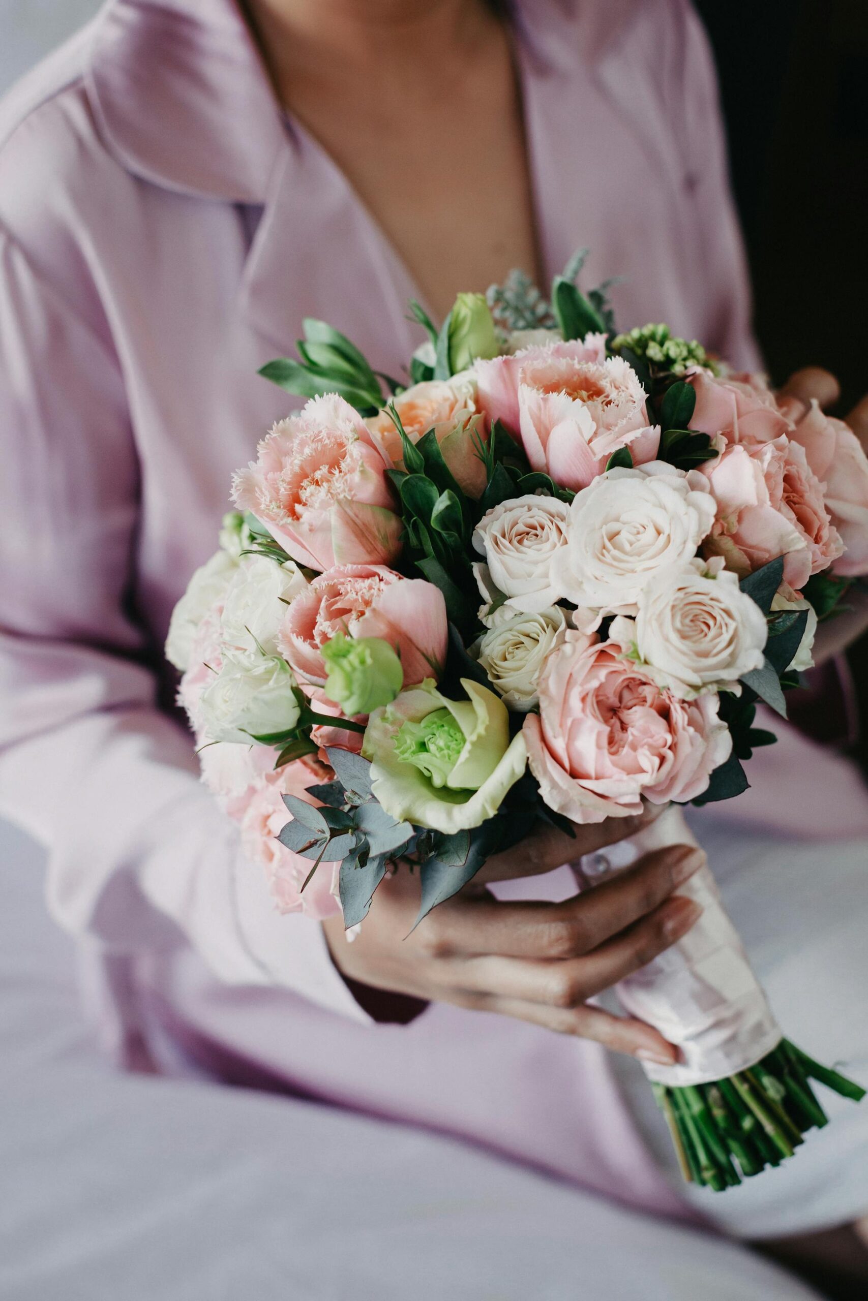 Beautifully detailed micro wedding with personalized floral arrangements