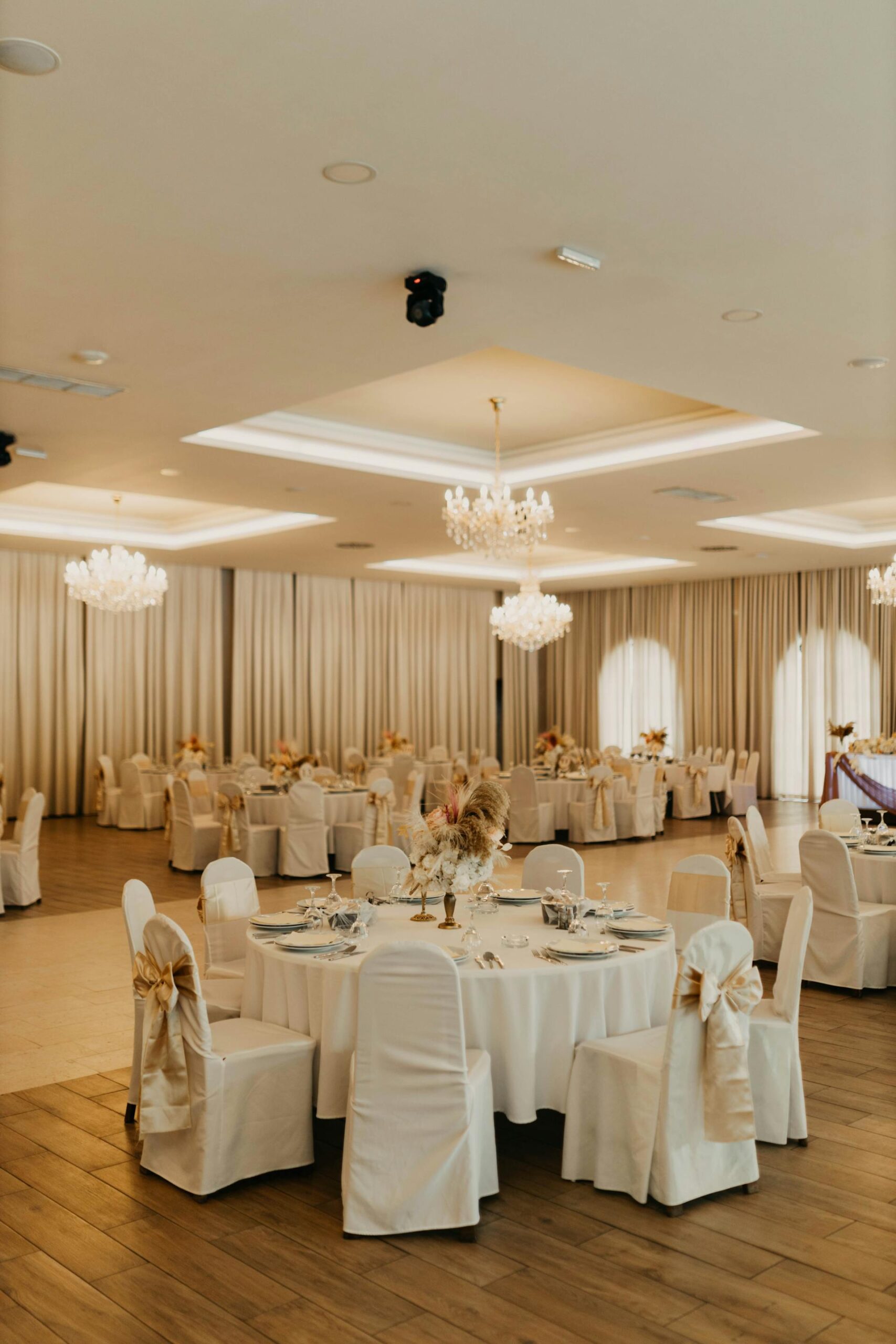 Wedding reception with music creating perfect dining atmosphere